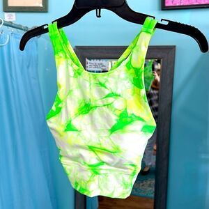 Lululemon Lime/White Active Top Size 4